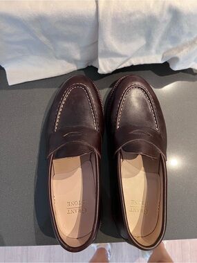 Grantstone Men’s Burgundy/Brown Penny Loafers